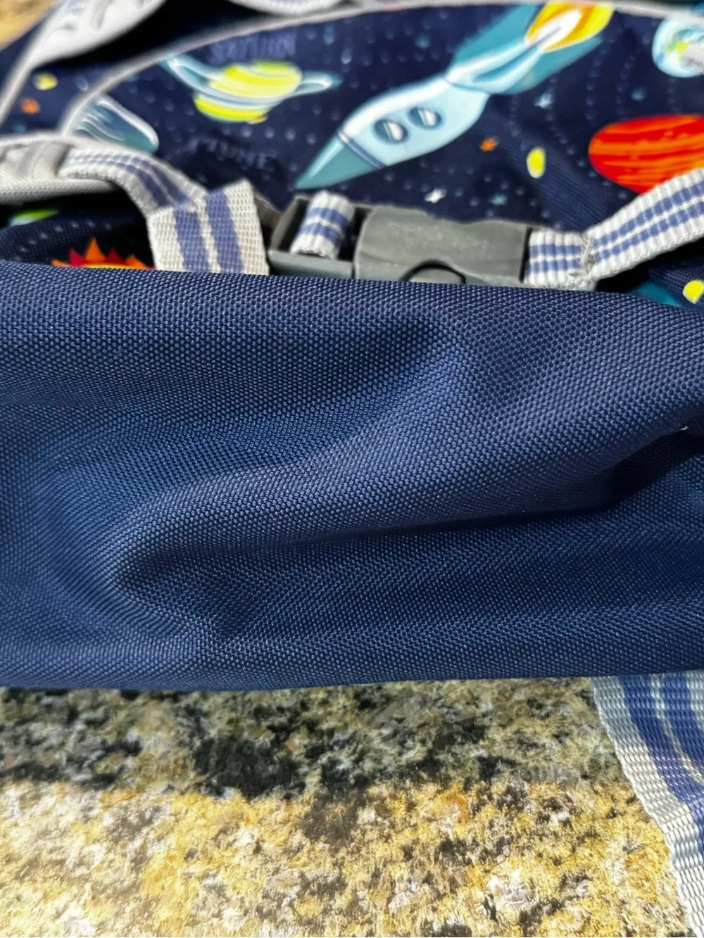 Pottery Barn Kids Mackenzie Small Backpack Navy Solar System Planets Rocket Ship